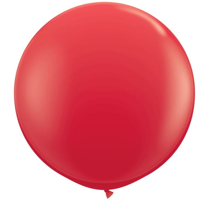 3 FT LATEX PLAIN RND RED 2CTP