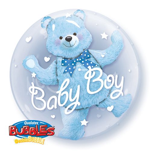 24 INCH DOUBLE BUBBLE ROUND BABY BL BEAR 1CTP