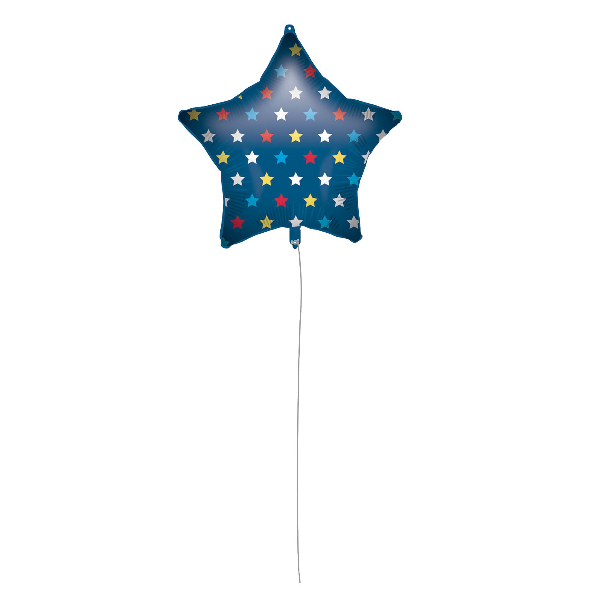 18 INCH AIR-HELIUM FOIL BLUE STARS 1CTP