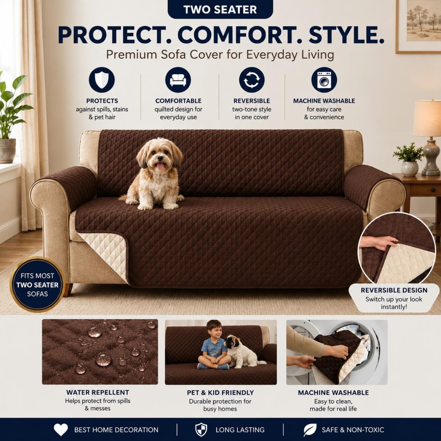 Couch Cover Two Seater