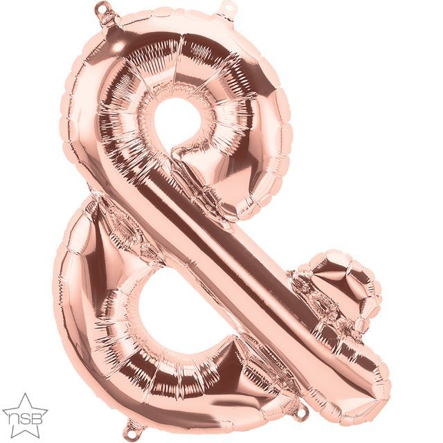 16 IN FOIL AMPERSAND ROSE GOLD AIR FILLED 1CTP