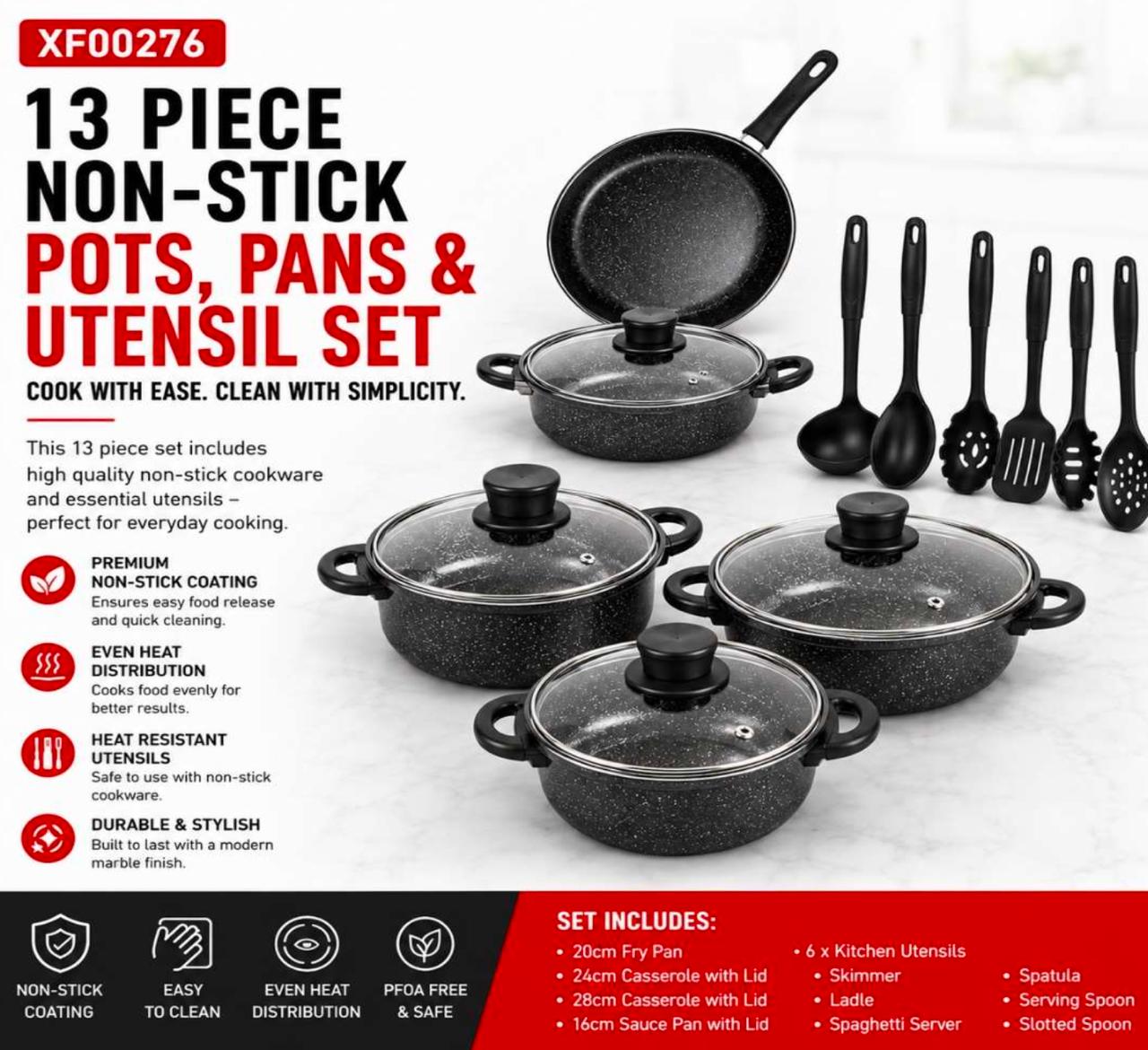 13PC Pots Set
