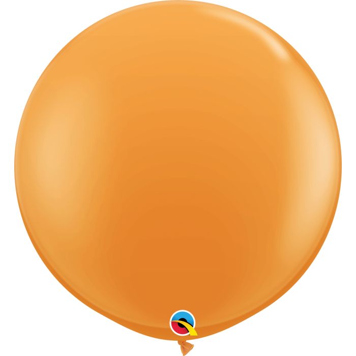 3 FT LATEX PLAIN RND ORANGE 2CTP