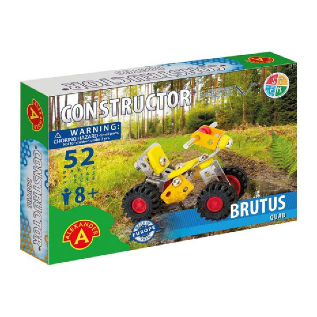 Constructor Brutus Quad Metal Construction Building Set - 52 Pieces