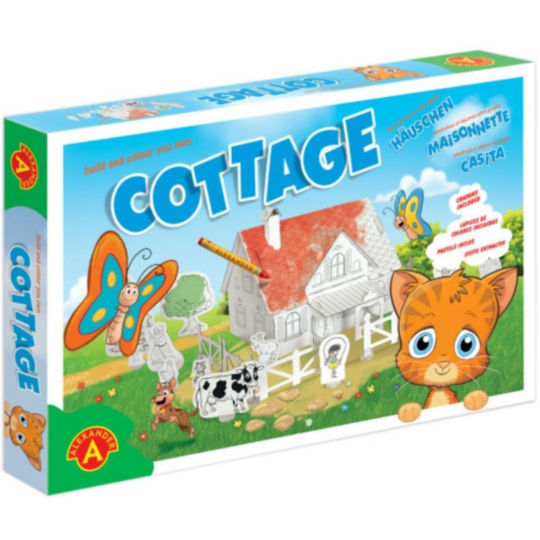 Constructor Build & Colour Cottage and Cat DIY Craft Kit
