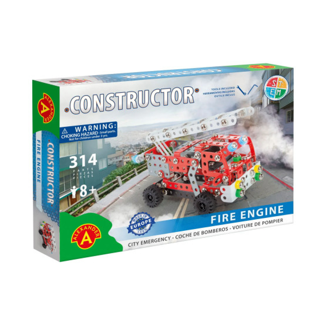 Constructor Fire Engine Metal Construction Building Kit