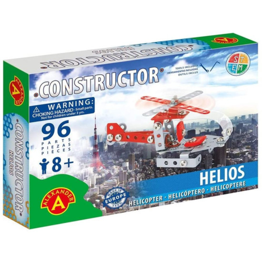 Constructor Helios Helicopter Metal Construction Building Kit