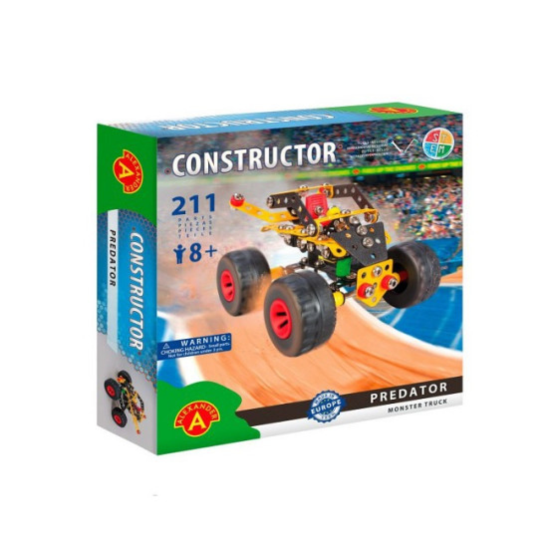 Constructor Predator Monster Truck Metal Construction Building Kit – 211 Pieces