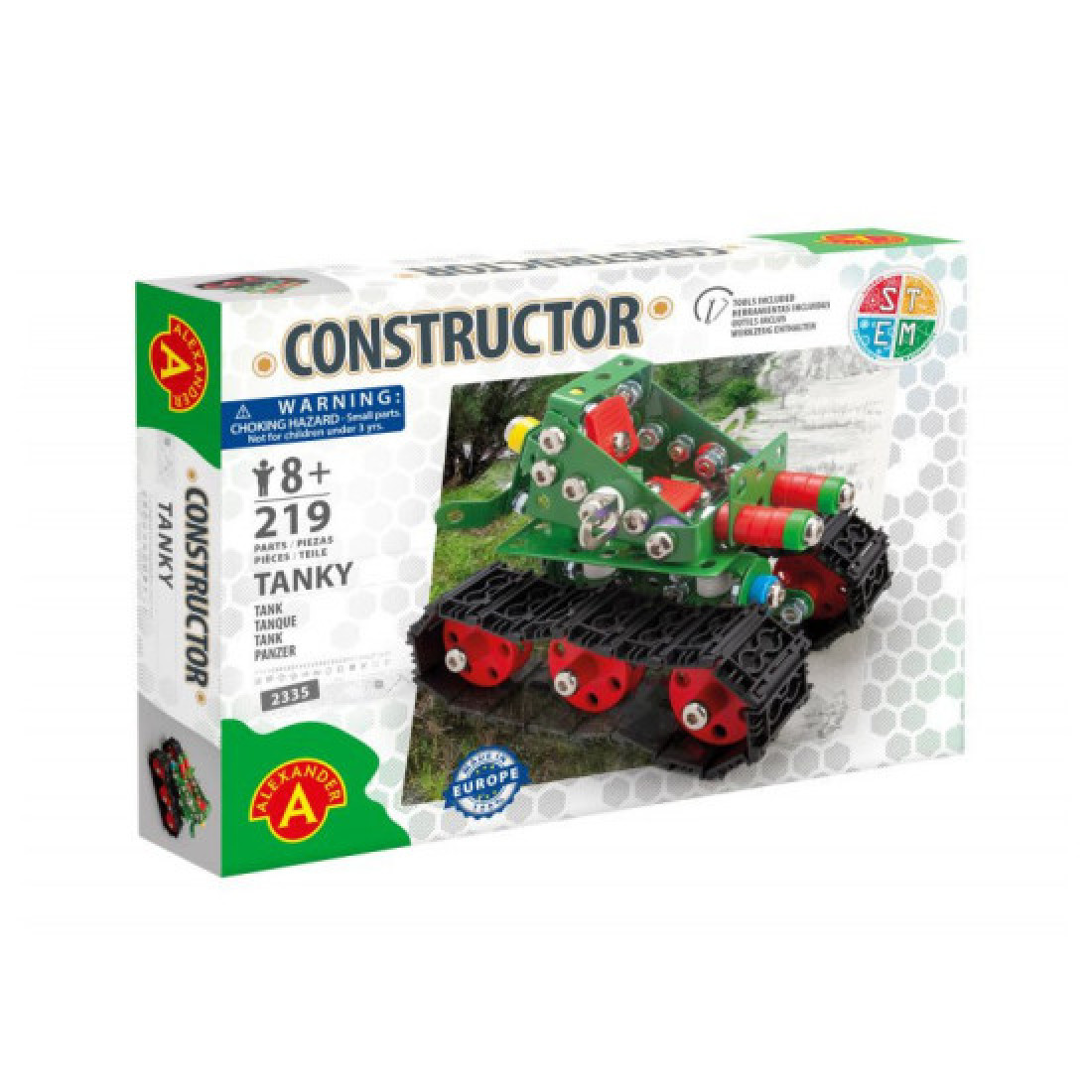 Constructor Tanky Metal Construction Building Kit – 219 Pieces