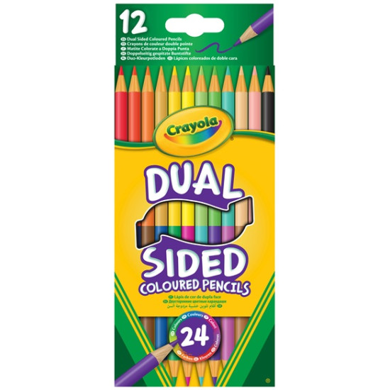Crayola 12 Dual-Sided Coloured Pencils – 24 Vibrant Colours in One Set