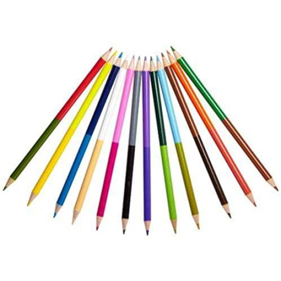 Crayola 12 Dual-Sided Coloured Pencils – 24 Vibrant Colours in One Set