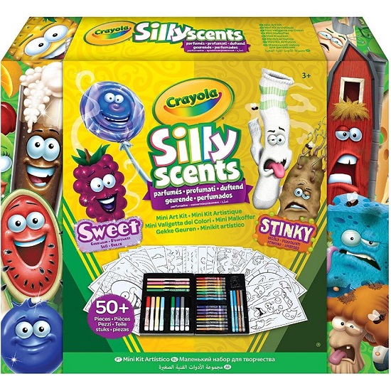 Crayola Silly Scents Mini Art Kit – 50+ Piece Scented Art Set