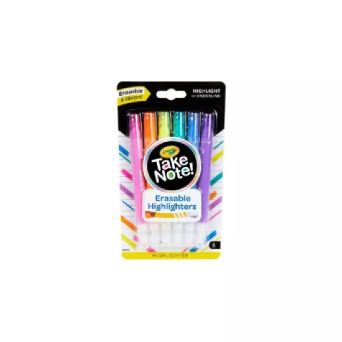 Crayola Take Note 6 Erasable Highlighters