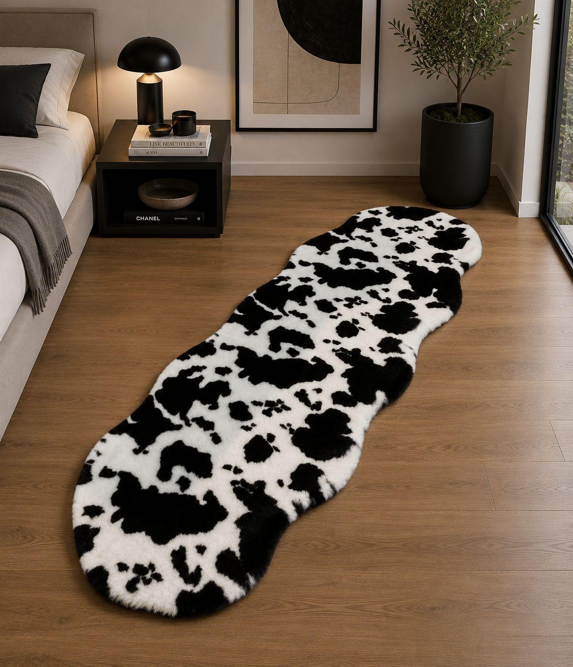 Wave Faux Fur Runner Rug