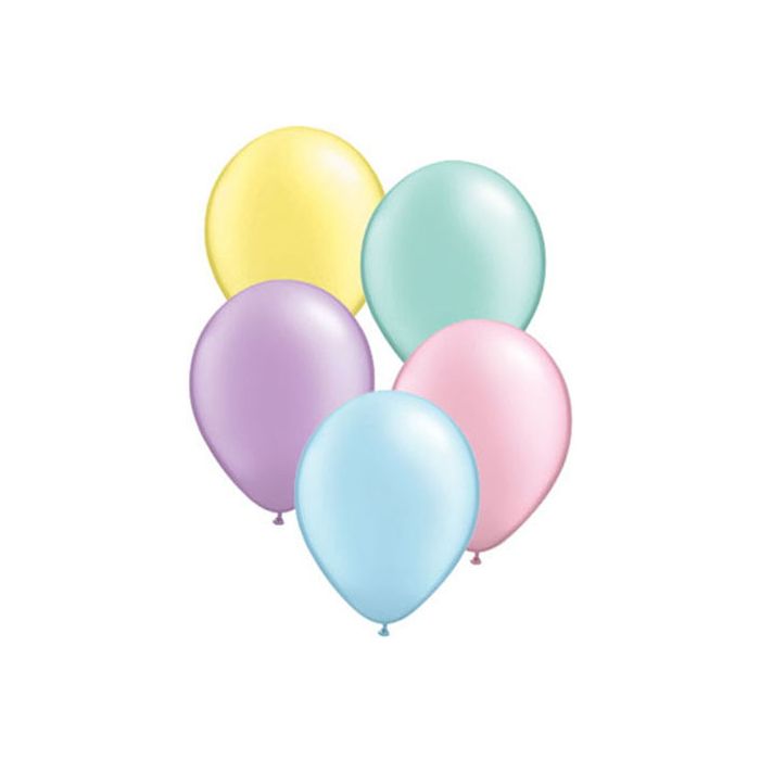 11 INCH LATEX RND PASTL PRL AST 100CTP