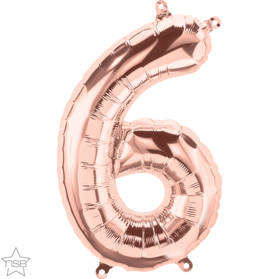 16 IN ROSE GOLD NUMBER 6 AIR FILLED 1CTP
