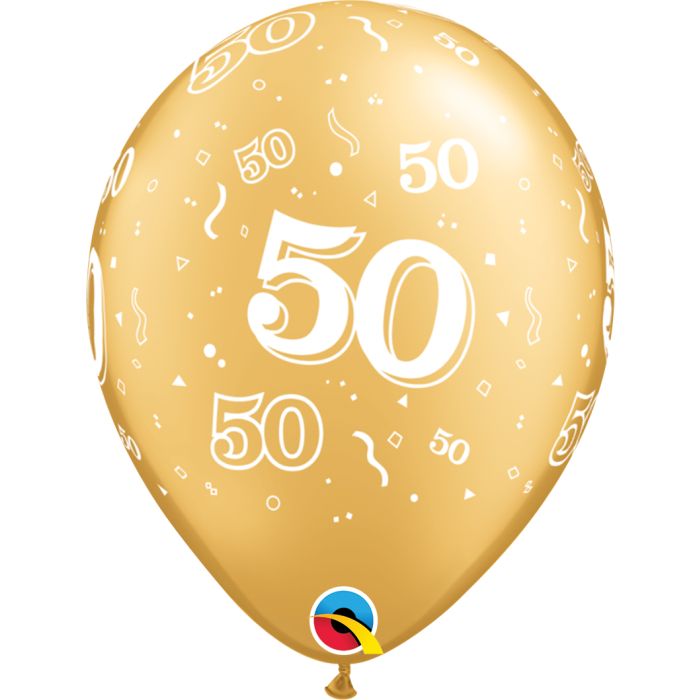 11 INCH LATEX GOLD 50-A-RND 50CTP
