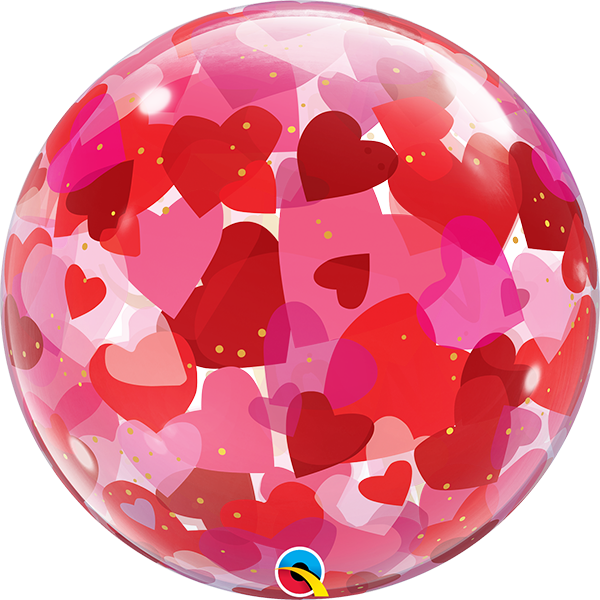 22 INCH SINGLE BUBBLE I LOVE YOU PAPER HEARTS 1CTP-