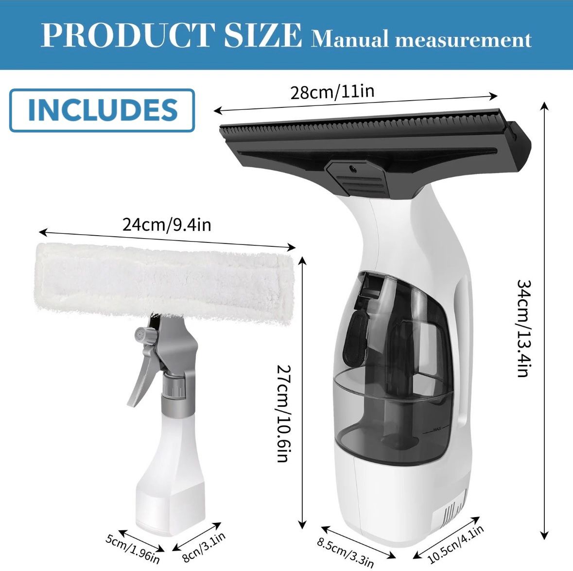 Rechargeable Window Vacuum Cleaner
