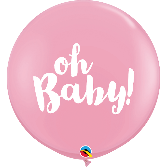3 FT LATEX RND OH BABY PINK 2CTP