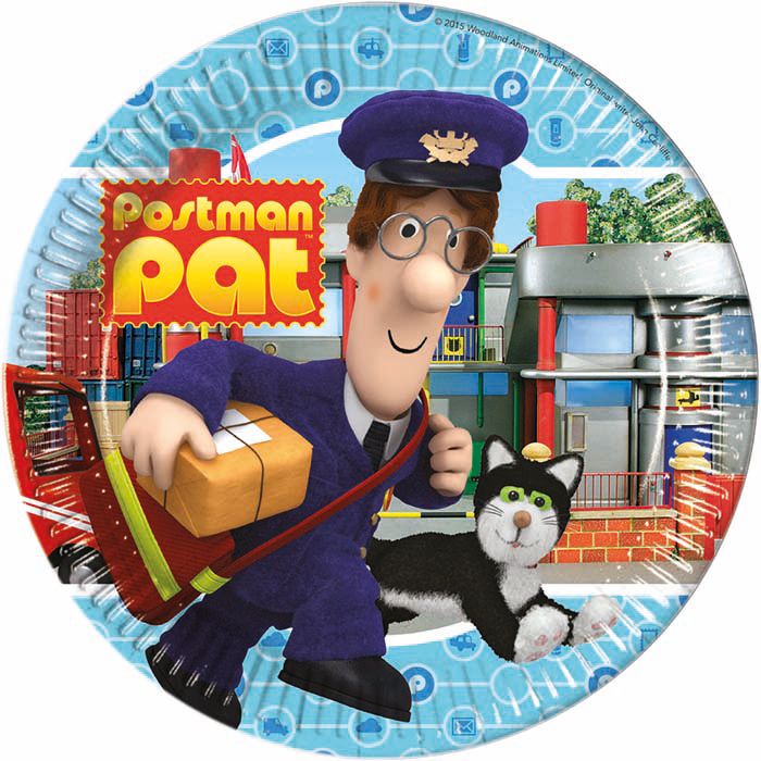 POSTMAN PAT PAPER PLATES LARGE 23CM 8CT