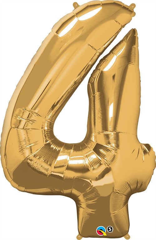 34 INCH FOIL NUMBER 4 METALLIC GOLD 1CTP