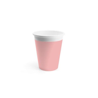 ECO COMP IND PINK PAPER CUPS 200ML 8CT