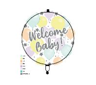 18 INCH AIR-HELIUM FOIL WELCOME BABY 1CTP