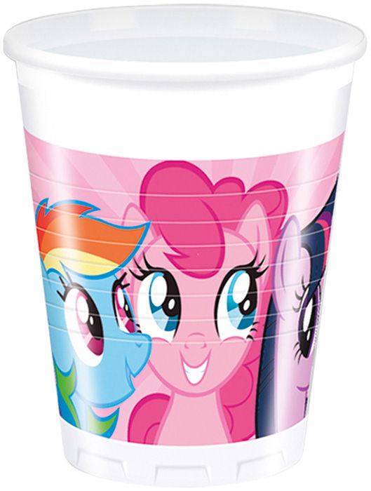 MLP RAINBOW PONY PLASTIC CUPS 200 ML 8CT