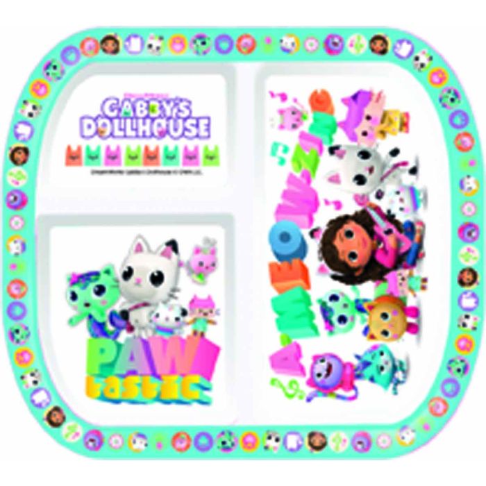 Gabbys Dollhouse Divided Plate