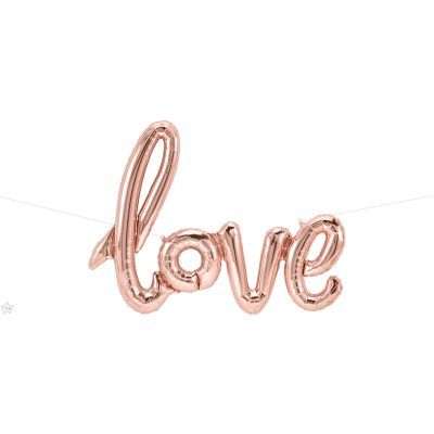 40 IN FOIL LOVE SCRIPT ROSE GOLD AIR FILLED 1CTP