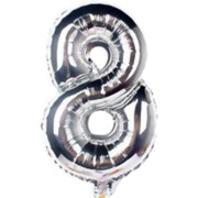 12 INCH AIRFILLED SILVER FOIL BALLOONS