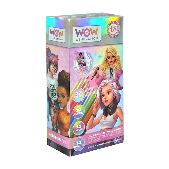 Wow Generation Set 36 Coloured Pencils W Notebook