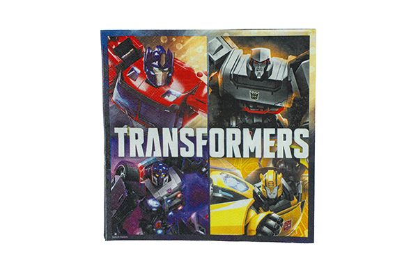 TRANSFORMERS TWO PLY PAPER NAPKINS 33X33CM 20CT