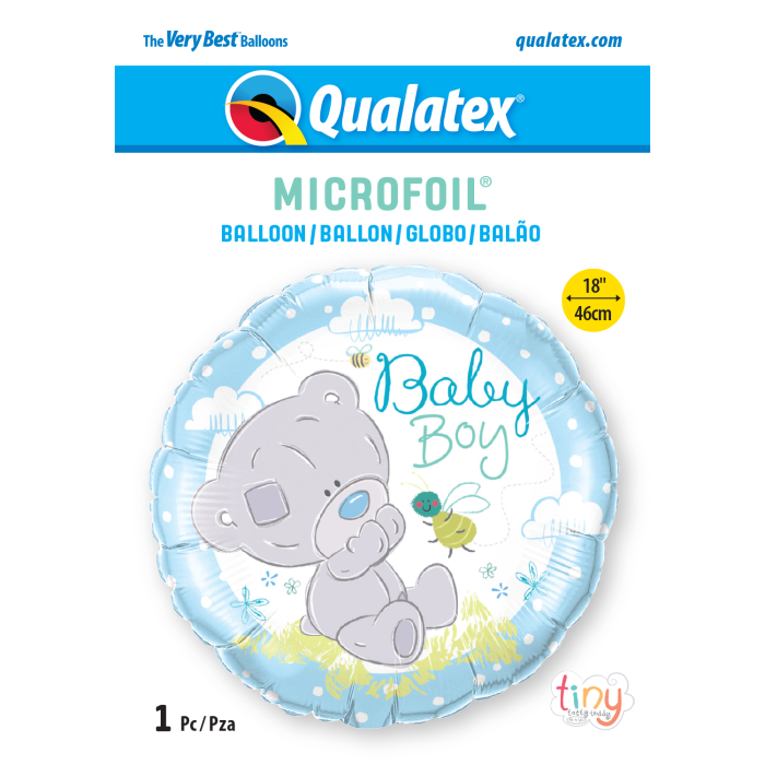 18 INCH FOIL RND TINY TATTY TEDDY BABY BOY 1 CTP