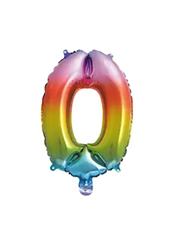 RAINBOW FOIL BALLOON 95CM NO 0