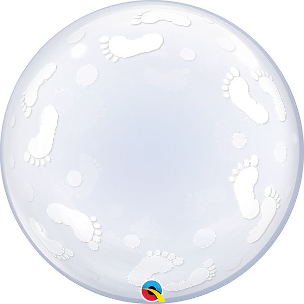 24 INCH DECO BUBBLE BABY FOOTPRINTS 1CTP