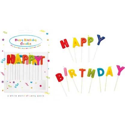 HAPPY BIRTHDAY TOOTHPICK CANDLES