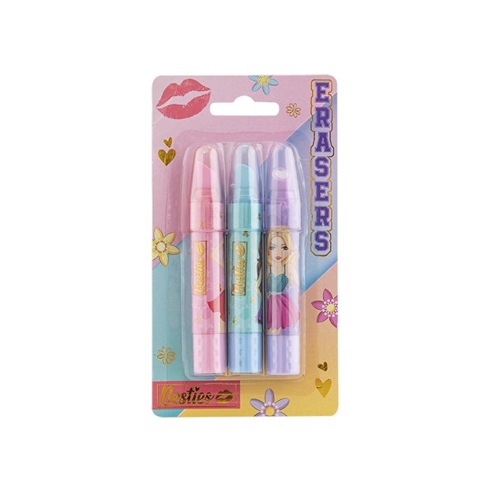 Besties Lipstick Erasers On Blister