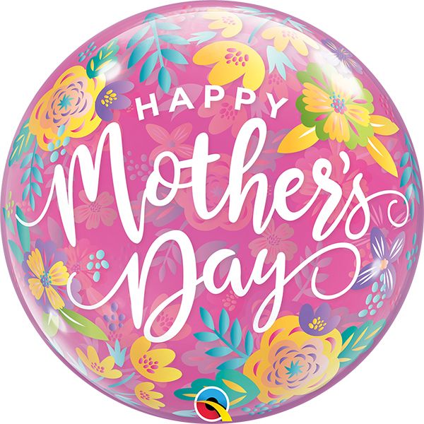22 INCH SINGLE BUBLE MOTHER DAY COLRFUL FLORAL1CTP