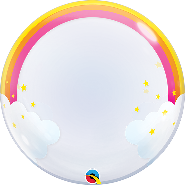 24 INCH DECO BUBBLE RAINBOW CLOUDS 1 CTP
