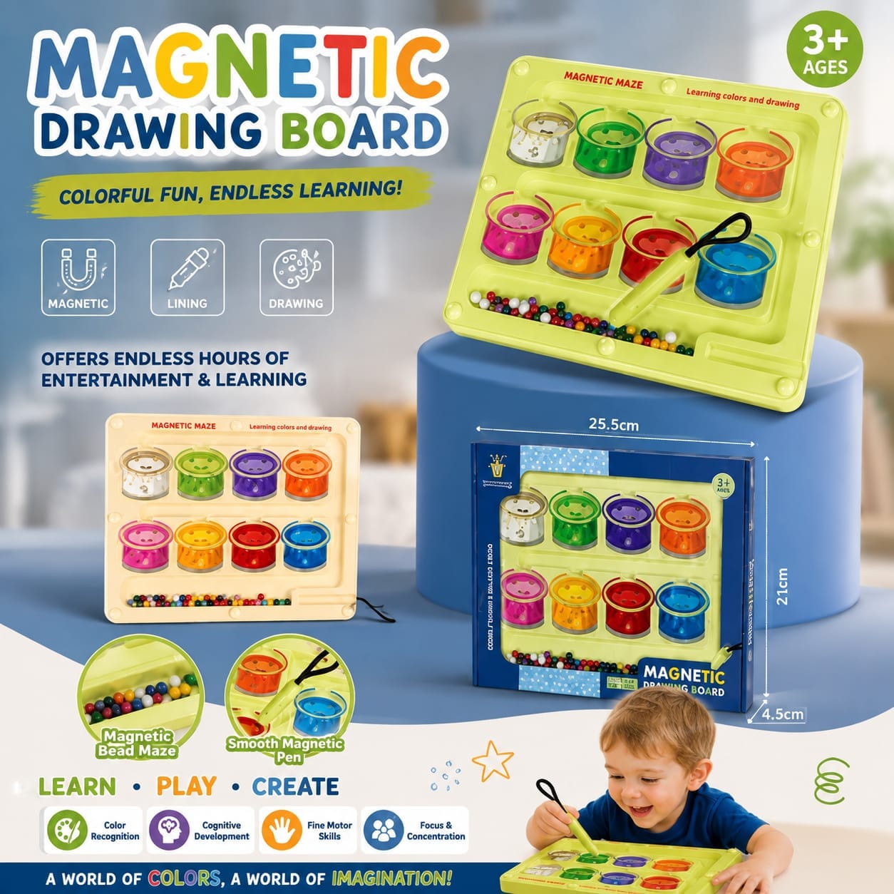 Magnetic Maze Color Board
