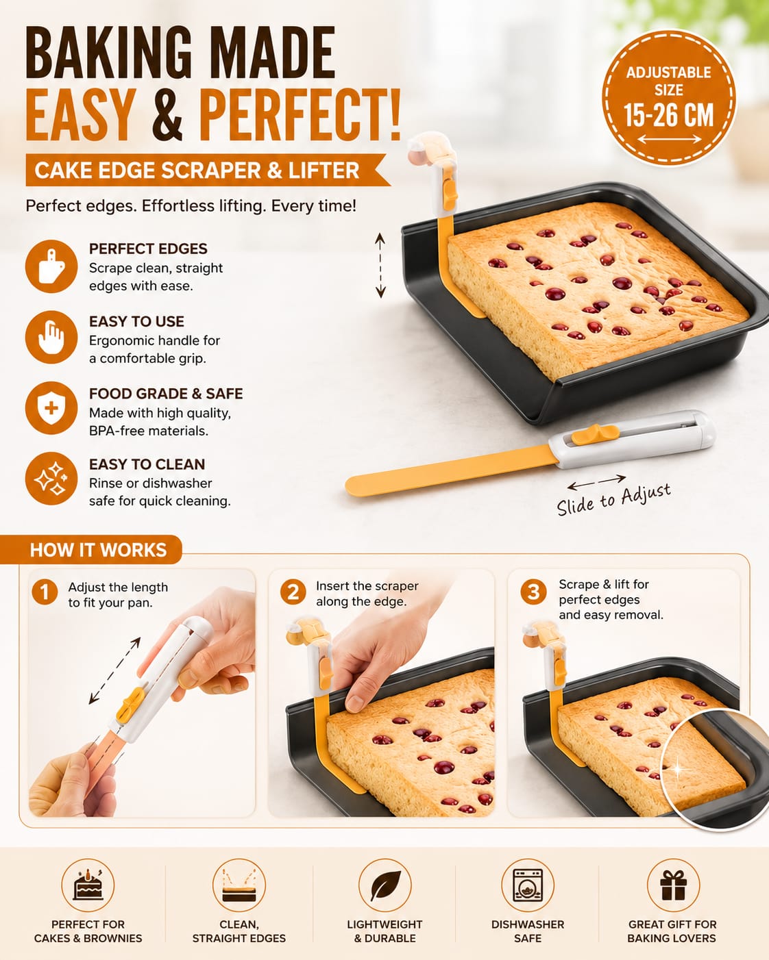 Cake Edge Scraper & Lifter