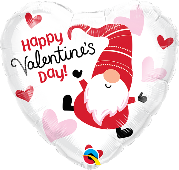 18 INCH FOIL VALENTINES DAY GNOME 1CTP