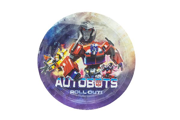 TRANSFORMERS PAPER PLATES LARGE 23CM 8CT