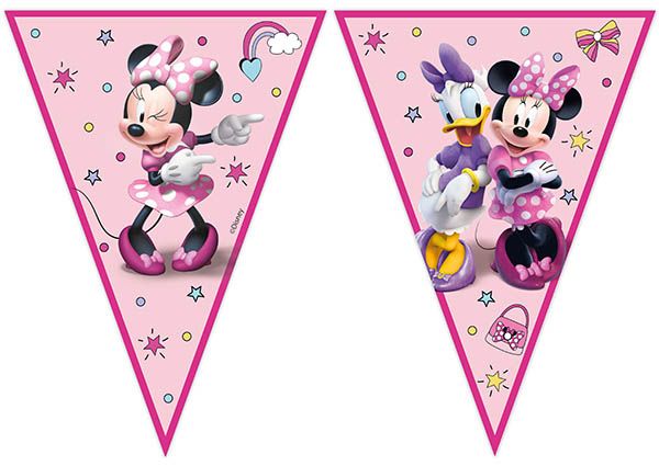 MINNIE JUNIOR PAPER TRIANGLE FLAG BANNER 1CT