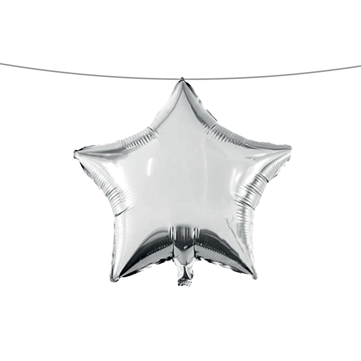 18 INCH AIR-HELIUM FOIL SILVER STAR 1CTP