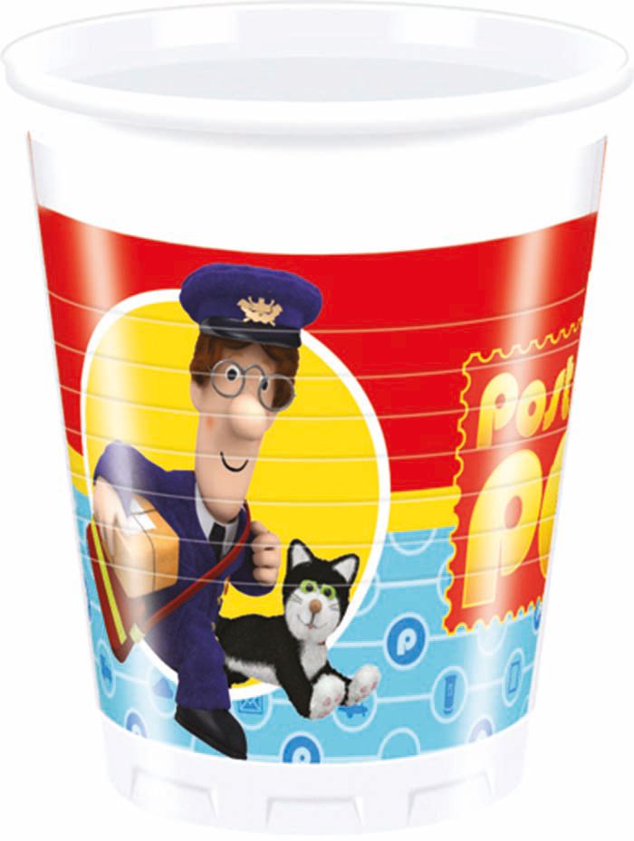 POSTMAN PAT PLASTIC CUPS 200ML 8CT