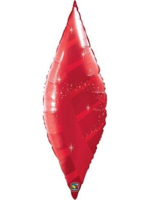 38 INCH FOIL TAPER SWIRL RUBY RED 1CTL
