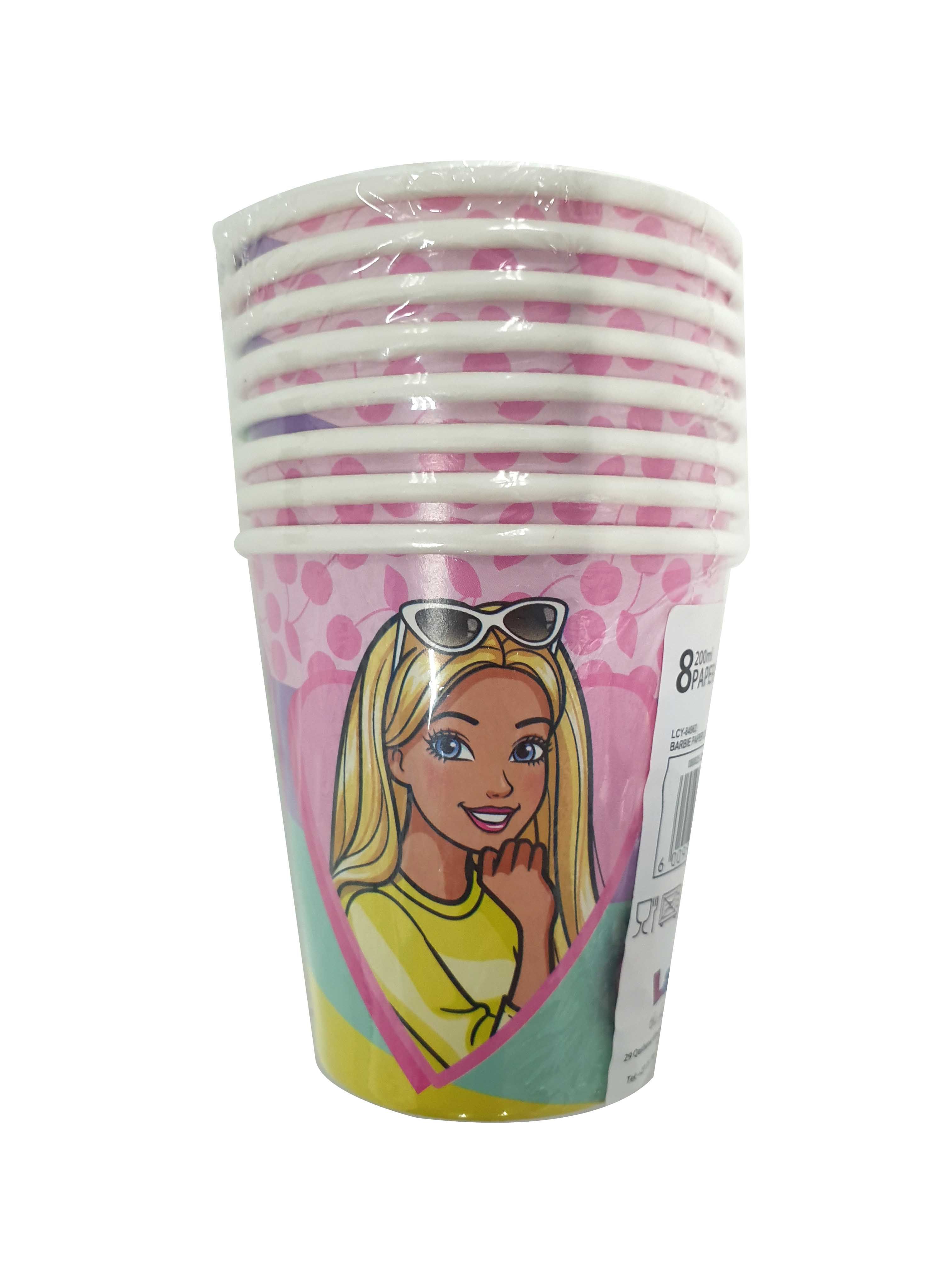 BARBIE PAPER CUPS 200ML 8CT